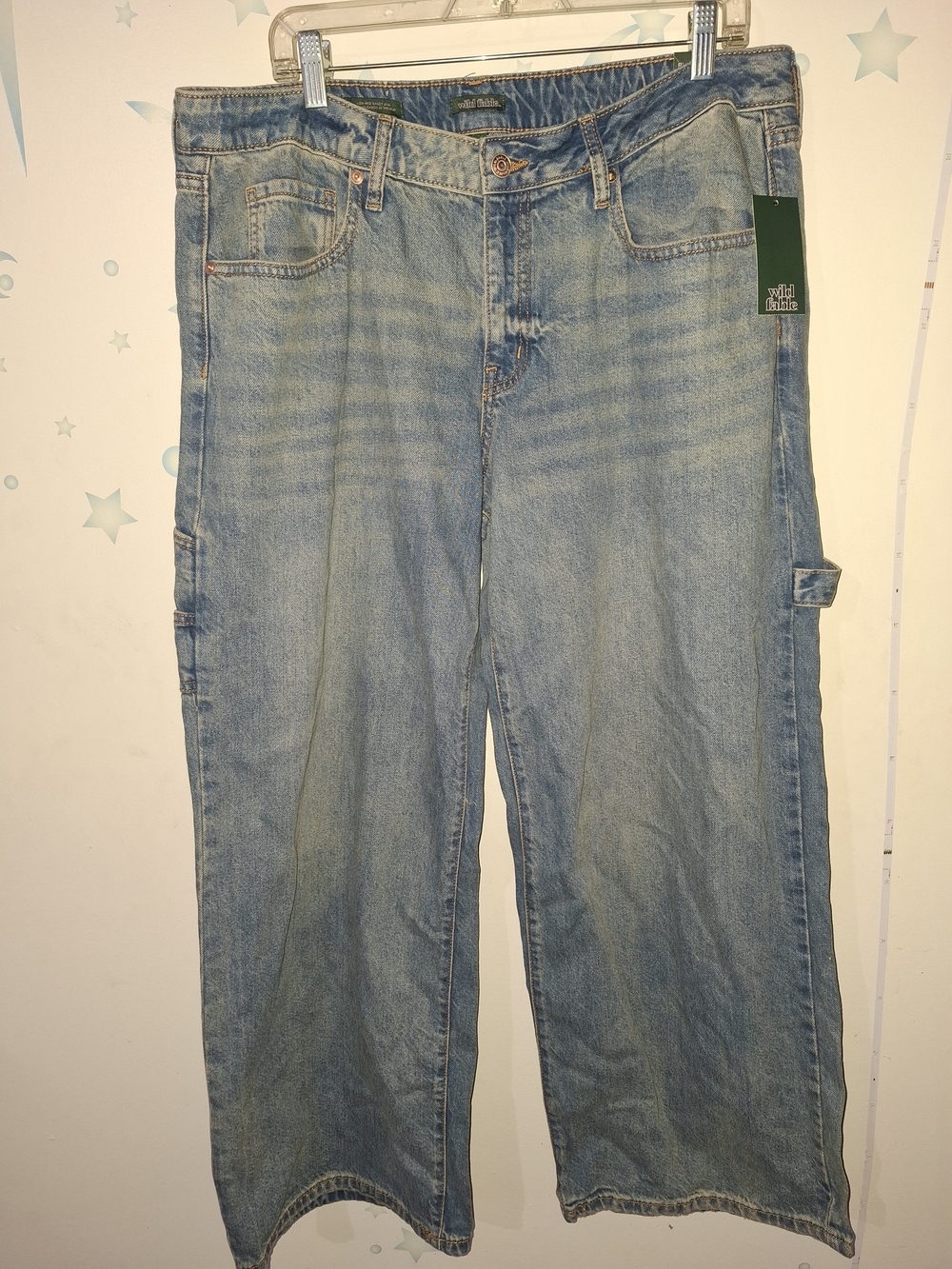 Wild Fable Low Waist Widw Leg Light Blue Carpenter Jeans